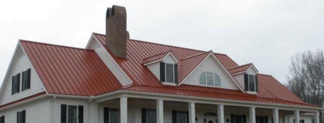 Home with metal roof